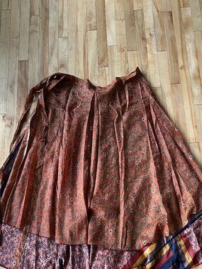Silk wrap-up skirt